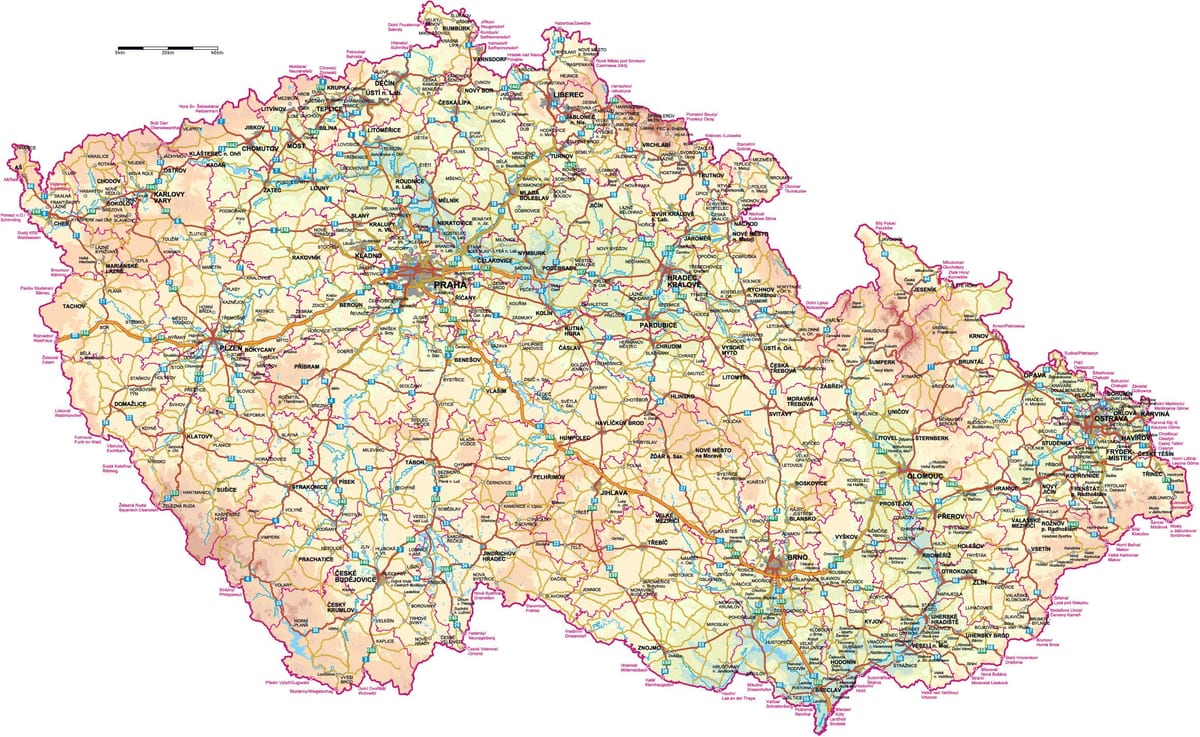 Karte von CZ