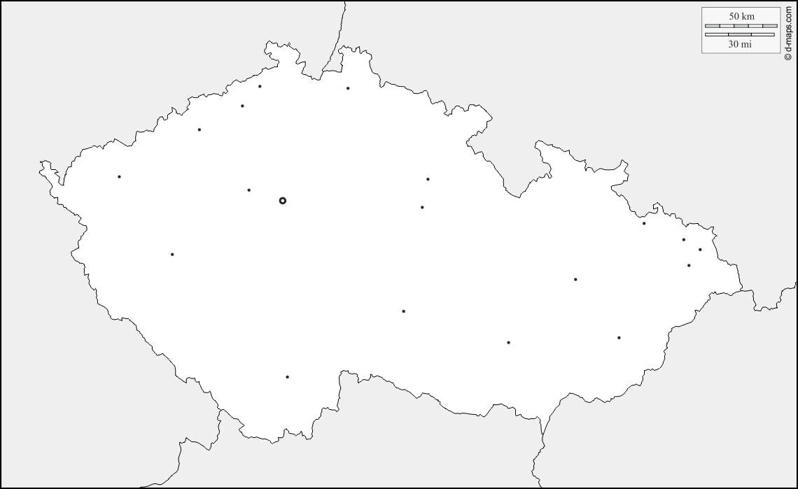Tschechien leere Karte