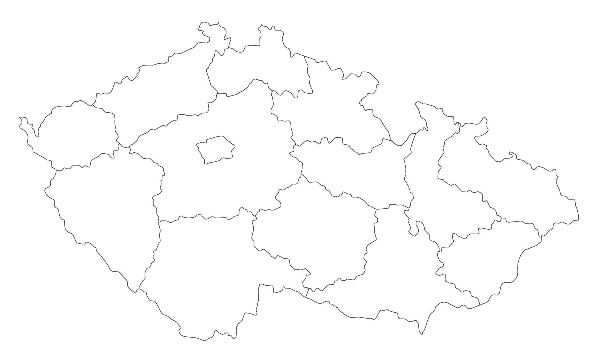 Tschechische Republik Vektor-Karte