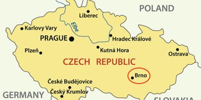 Karte von Brünn, Tschechische Republik