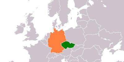Karte der Tschechischen Republik und Deutschland