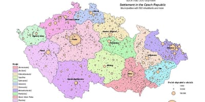 Tschechien Gemeinden Karte
