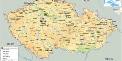Karte der Tschechischen Republik