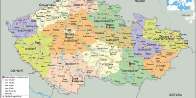 Politische Karte der Tschechischen Republik
