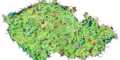 Touristische Landkarte Tschechien