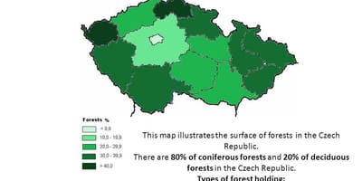 Tschechien Wälder Karte